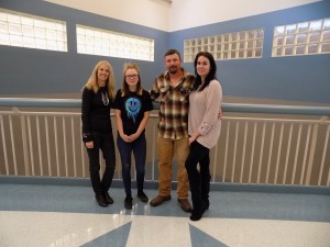 Kelsey Burkeen, nominated by Mrs. Thorpe, with parents JP and Cody Burkeen.